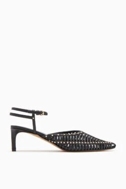 ULLA JOHNSON Francine Cage Kitten Heel - Noir
