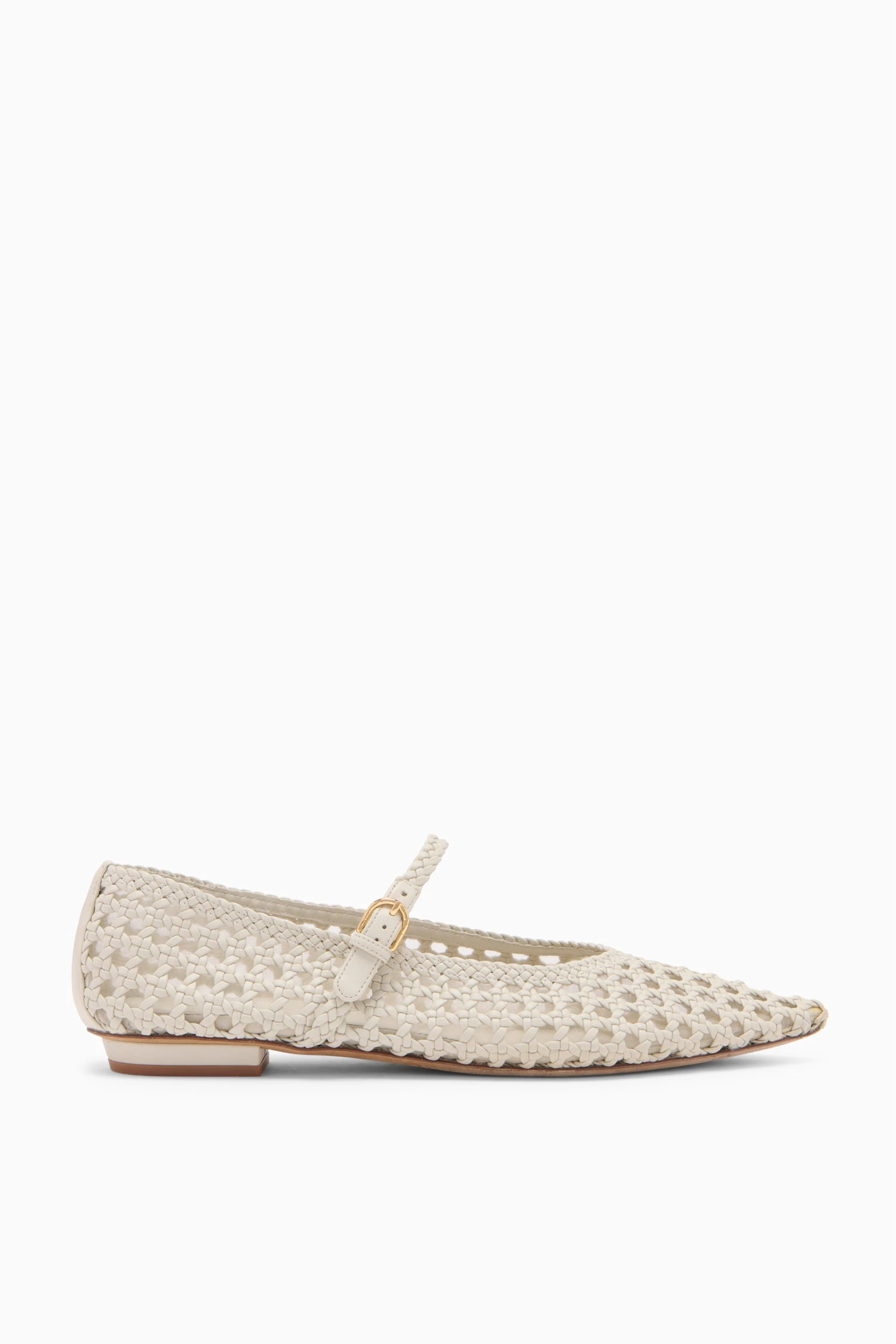 ULLA JOHNSON Gracie Pointy Toe Flat - Cowrie 1 ULLA JOHNSON Gracie Pointy Toe Flat - Cowrie