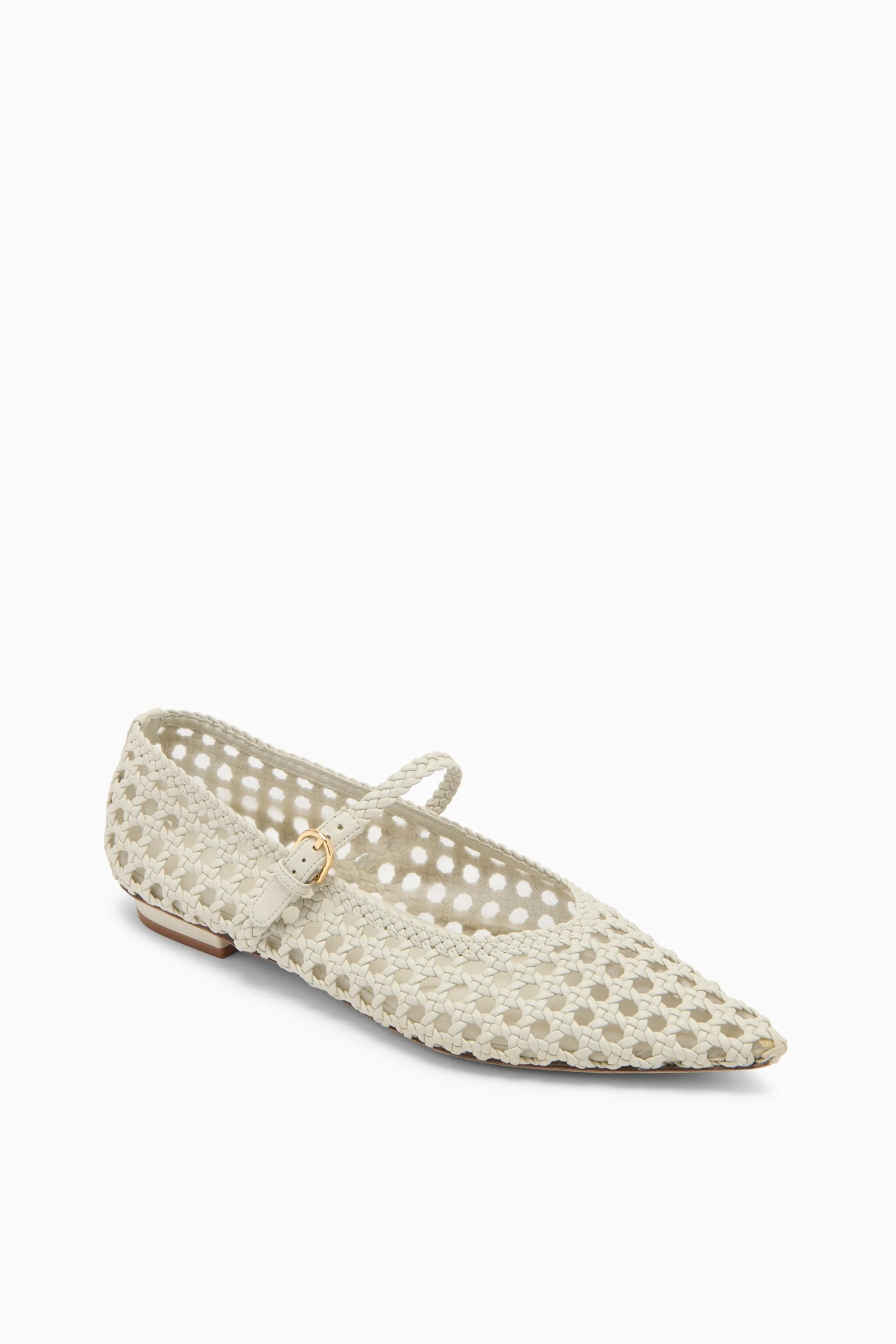 ULLA JOHNSON Gracie Pointy Toe Flat - Cowrie 3 ULLA JOHNSON Gracie Pointy Toe Flat - Cowrie - Image 3