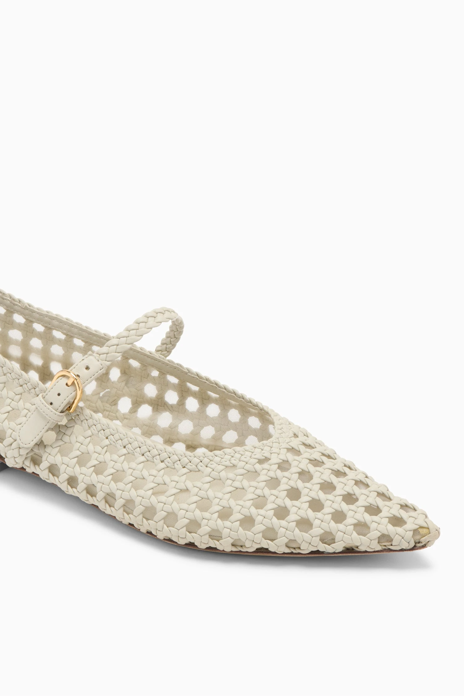 ULLA JOHNSON Gracie Pointy Toe Flat - Cowrie 2 ULLA JOHNSON Gracie Pointy Toe Flat - Cowrie - Image 2