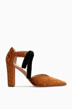 ULLA JOHNSON Corinna Eyelet Detail High Heel - Sierra