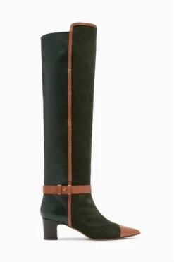 ULLA JOHNSON Kiki Patchwork Boot - Militaire Mixte