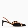 ULLA JOHNSON Vendome Studded Kitten Heel - Noir Mixte