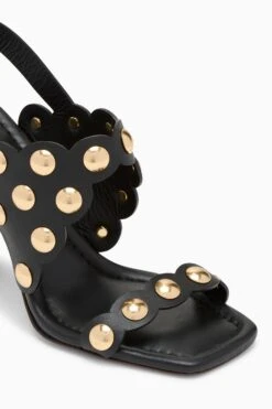 ULLA JOHNSON Vendome Studded High Heel - Noir -ULLA JOHNSON Outlet UJ45151A VENDOMESTUDDEDHIGHHEEL NOIRCALFSKIN c web
