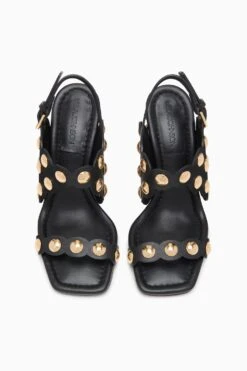 ULLA JOHNSON Vendome Studded High Heel - Noir -ULLA JOHNSON Outlet UJ45151A VENDOMESTUDDEDHIGHHEEL NOIRCALFSKIN d web