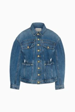ULLA JOHNSON The Odette Jacket - Danube Medium Indigo Wash