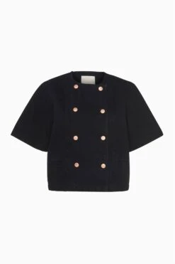 ULLA JOHNSON The Serge Shirt Sleeve Jacket - Noir