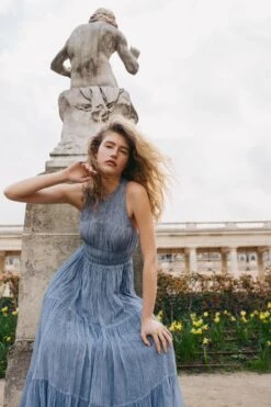 ULLA JOHNSON Freesia Gown - Slate -ULLA JOHNSON Outlet UJ APRCAP2024 PDP 6 1