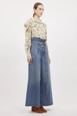 ULLA JOHNSON The Sylvan Jean - Danube Medium Indigo Wash 6 ULLA JOHNSON The Sylvan Jean - Danube Medium Indigo Wash -ULLA JOHNSON Outlet UJ AW23 038 0656