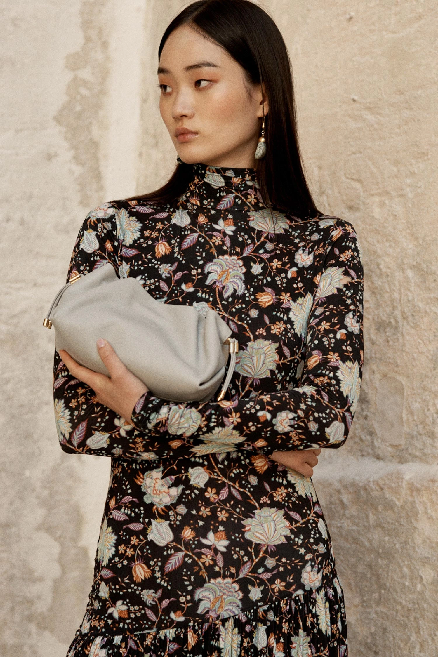 ULLA JOHNSON Remy Mini Soft Clutch - Agave 1 ULLA JOHNSON Remy Mini Soft Clutch - Agave