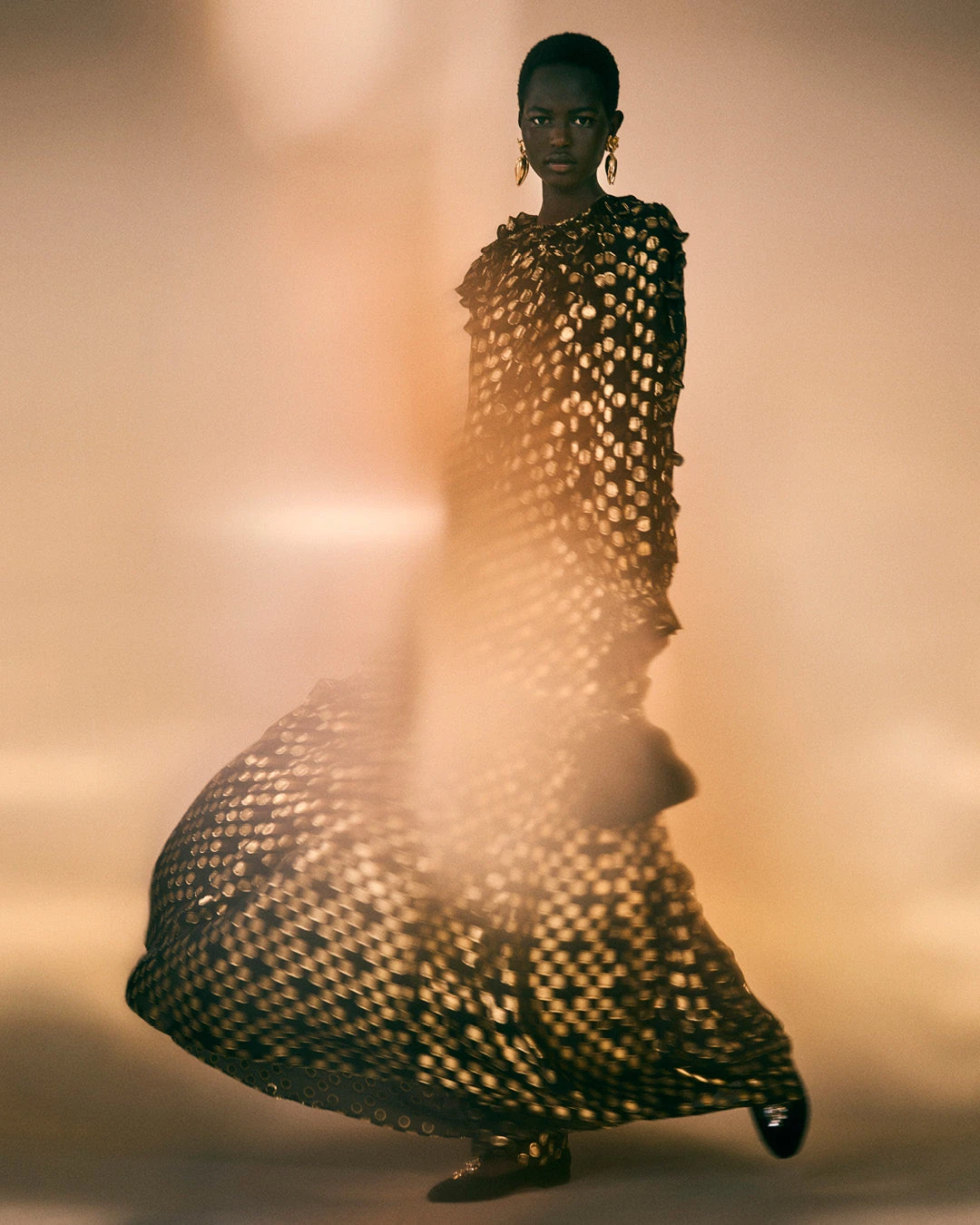 ULLA JOHNSON Celestina Silk Long Sleeve Gown - Obsidian 9 ULLA JOHNSON Celestina Silk Long Sleeve Gown - Obsidian - Image 9