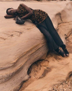 ULLA JOHNSON Auryn Applique Sleeveless Long Dress - Saffron -ULLA JOHNSON Outlet UJ AW25 CAMPAIGN 4x5 9 1bce55c4 694c 4148 b14f ed90104831f0