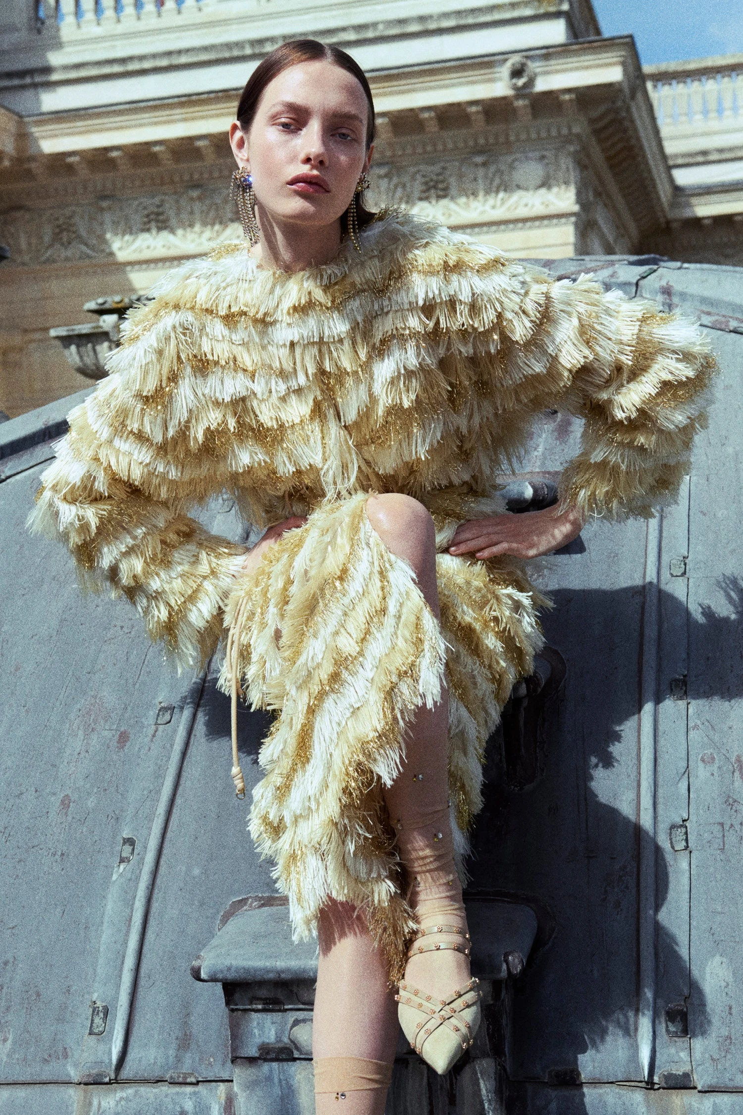 ULLA JOHNSON Theo Fringe Coat - Dune 7 ULLA JOHNSON Theo Fringe Coat - Dune - Image 7