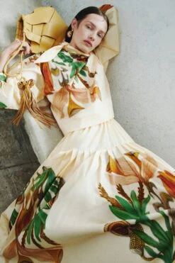 ULLA JOHNSON Pastel Tie Neck Blouse - Inner Nature