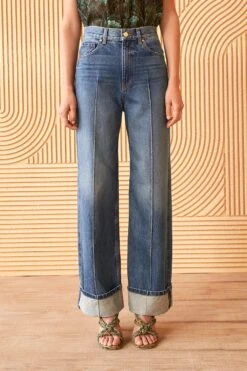 Featured Products 9 ULLA JOHNSON The Genevieve Jean - Danube Dark Indigo Wash