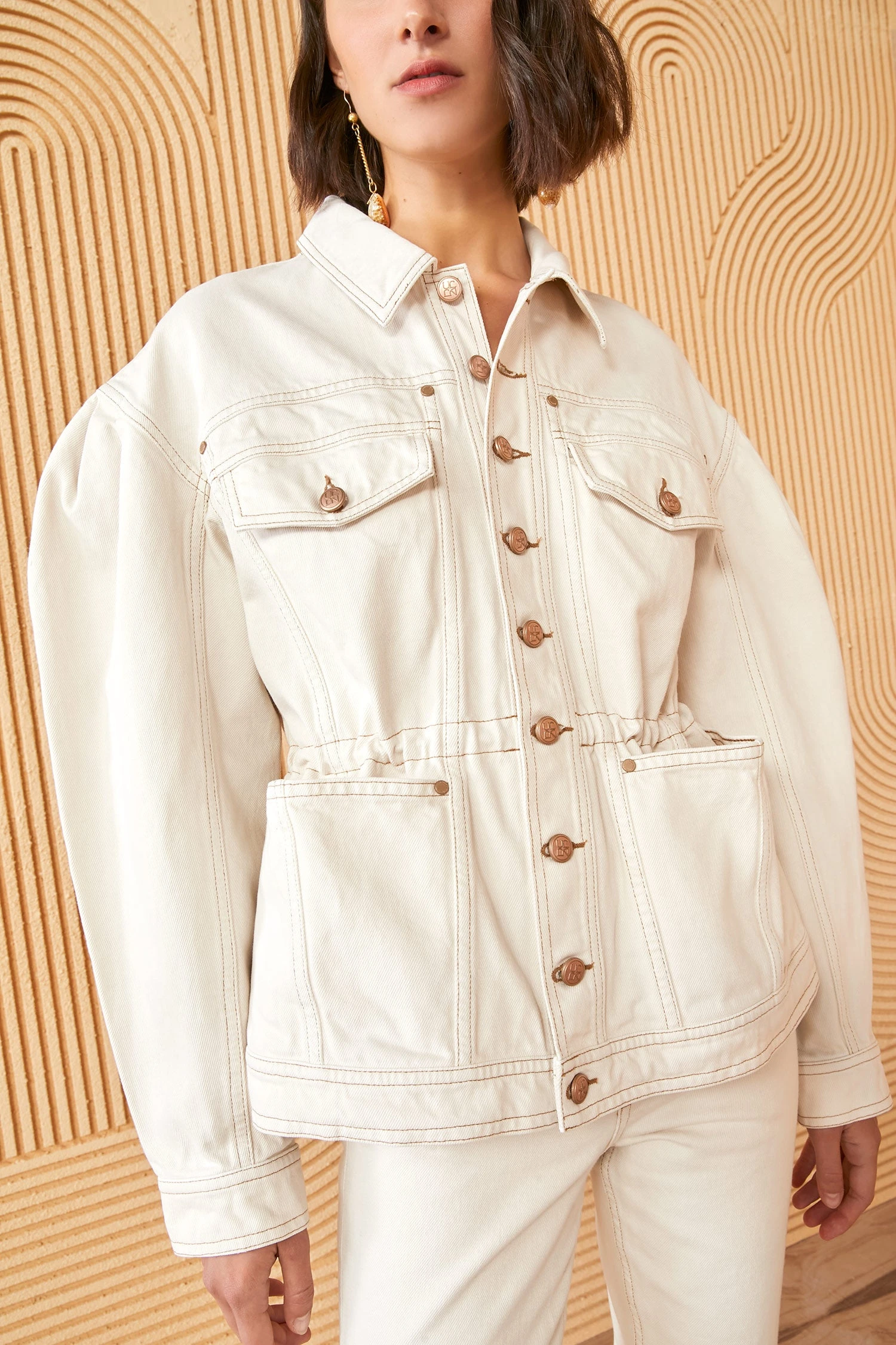 ULLA JOHNSON The Odette Jacket - Cowrie Wash 2 ULLA JOHNSON The Odette Jacket - Cowrie Wash - Image 2