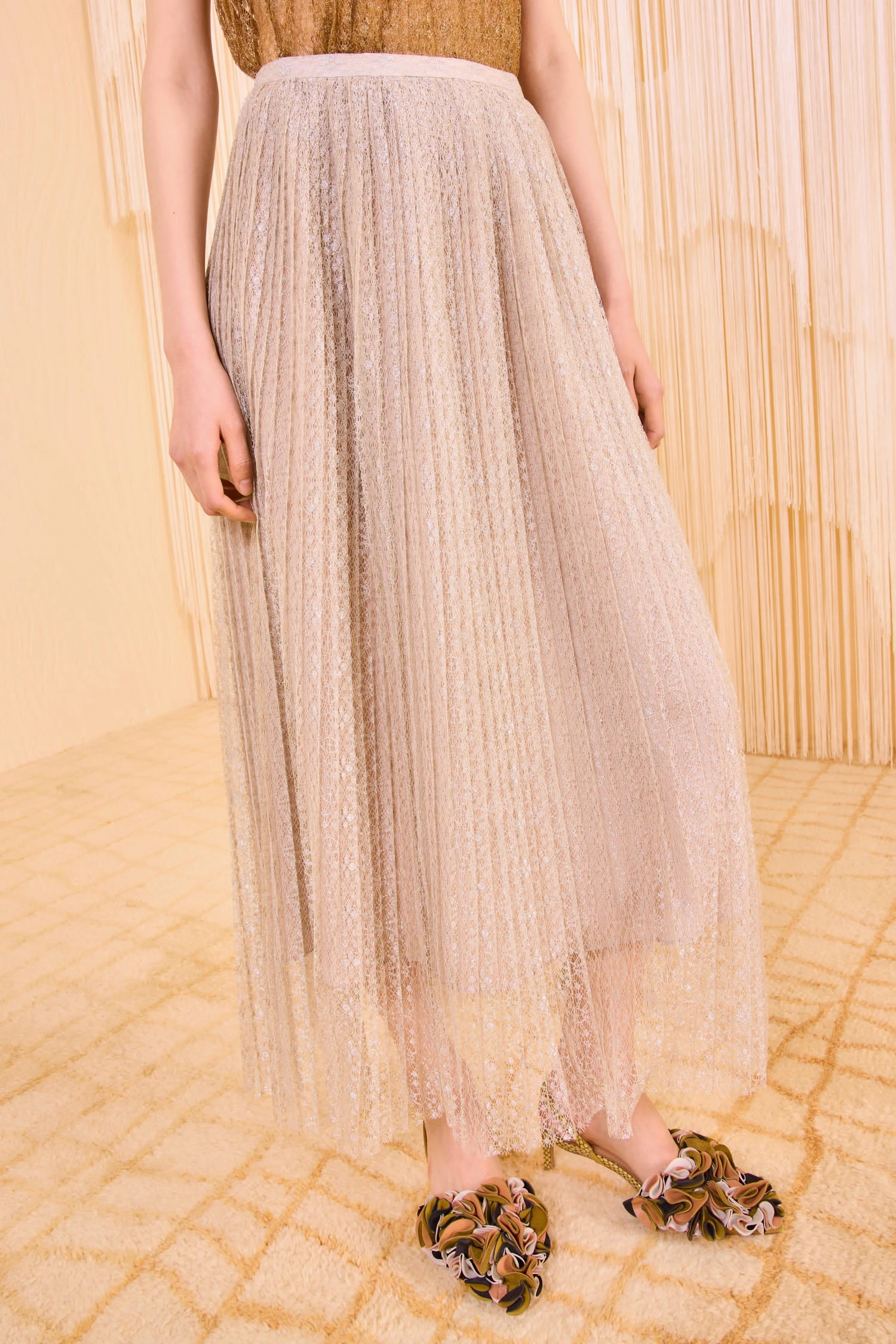 ULLA JOHNSON Maren Pleated Skirt - Sterling 2 ULLA JOHNSON Maren Pleated Skirt - Sterling - Image 2