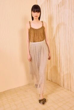 ULLA JOHNSON Maren Pleated Skirt - Sterling 7 ULLA JOHNSON Maren Pleated Skirt - Sterling -ULLA JOHNSON Outlet ULLA JOHNSON Maren Pleated Skirt STERLING PF250312 03 v4