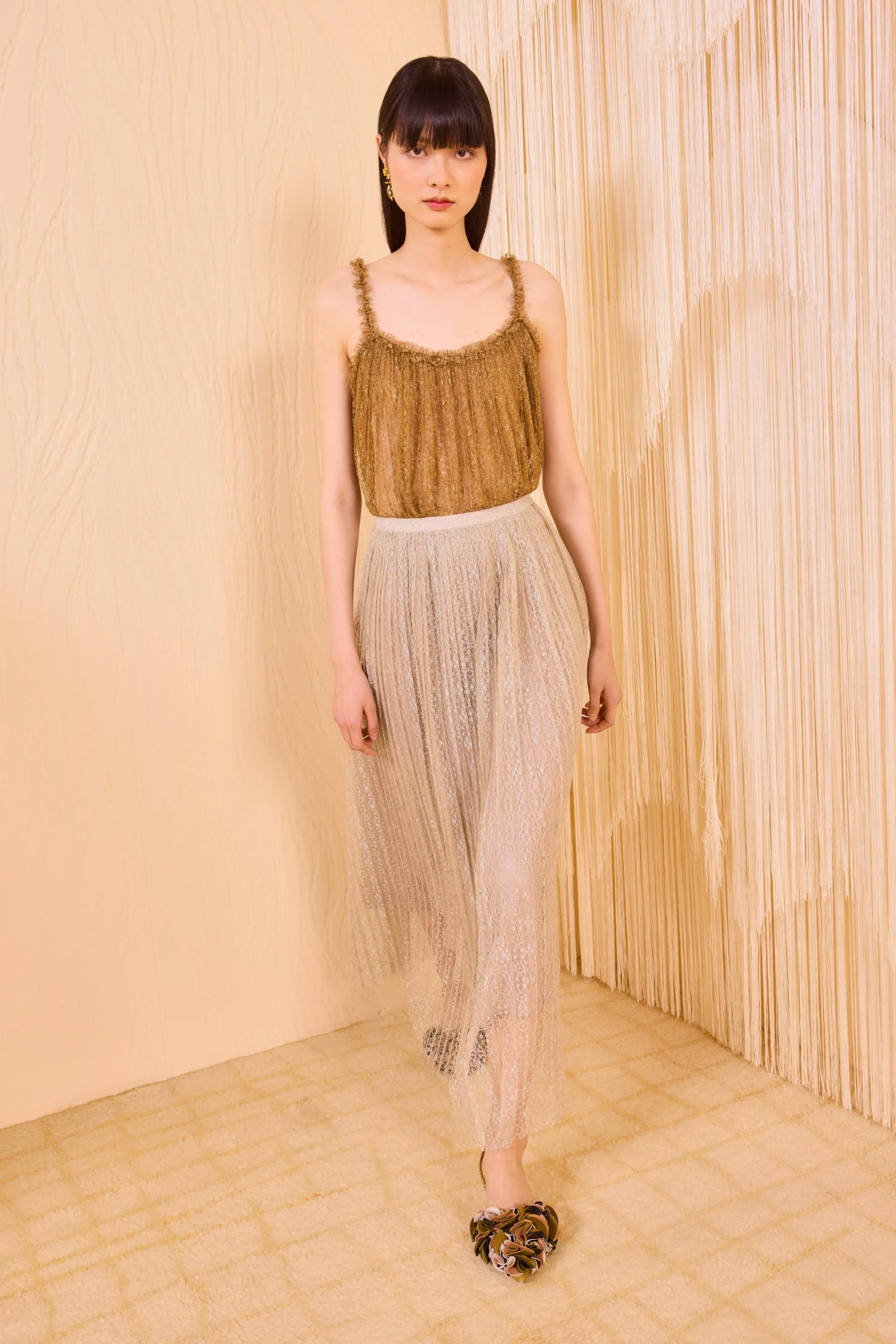 ULLA JOHNSON Maren Pleated Skirt - Sterling 3 ULLA JOHNSON Maren Pleated Skirt - Sterling - Image 3