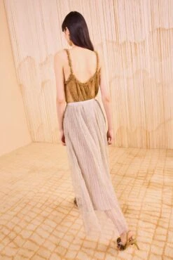 ULLA JOHNSON Maren Pleated Skirt - Sterling 8 ULLA JOHNSON Maren Pleated Skirt - Sterling -ULLA JOHNSON Outlet ULLA JOHNSON Maren Pleated Skirt STERLING PF250312 04 v4