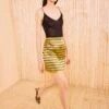 ULLA JOHNSON Mere Mini Skirt - Gold Spun
