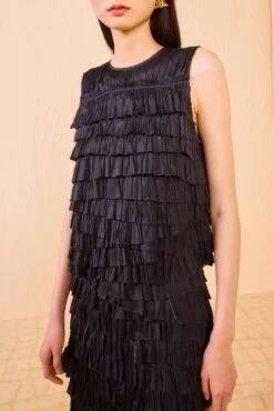 ULLA JOHNSON Quinn Layered Sleeveless Top - Noir -ULLA JOHNSON Outlet ULLA JOHNSON Quinn Layered Sleeveless Top NOIR PF250252 02 ALT v4 4dabce93 5507 4cde a4a9 dd72c4ae4b60