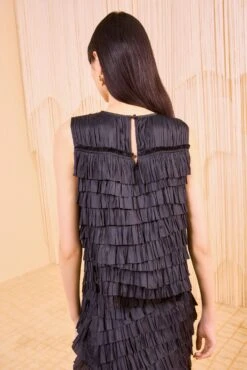 ULLA JOHNSON Quinn Layered Sleeveless Top - Noir -ULLA JOHNSON Outlet ULLA JOHNSON Quinn Layered Sleeveless Top NOIR PF250252 04 v4 662a76a0 25c0 42a1 97ab 75aea95aed3a