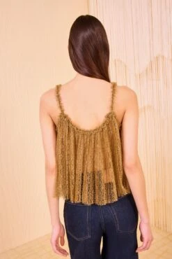 ULLA JOHNSON Romy Pleated Cami Top - Burnish -ULLA JOHNSON Outlet ULLA JOHNSON Romy Pleated Cami Top BURNISH PF250251 04 v4