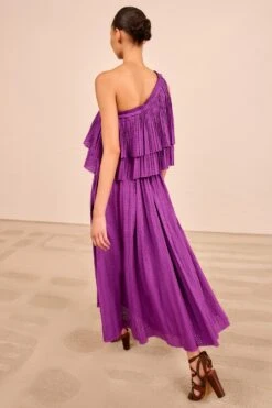 ULLA JOHNSON Agneta One Shoulder Dress - Iris 7 ULLA JOHNSON Agneta One Shoulder Dress - Iris -ULLA JOHNSON Outlet ULLAJOHNSON AgnetaOneShoulderDress IRIS PS260104 04