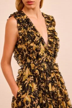 ULLA JOHNSON Aida Cascading Ruffle Gown - Forsythia 7 ULLA JOHNSON Aida Cascading Ruffle Gown - Forsythia -ULLA JOHNSON Outlet ULLAJOHNSON AidaCascadingRuffleGown FORSYTHIA PS260126 03