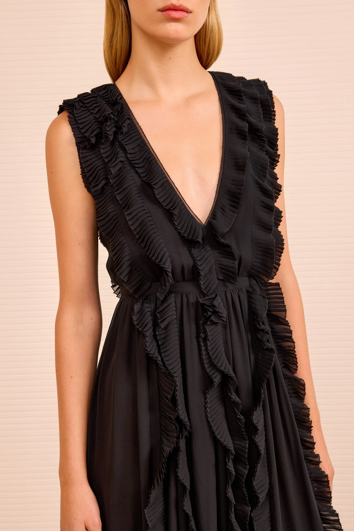 ULLA JOHNSON Aida Cascading Ruffle Gown - Noir 2 ULLA JOHNSON Aida Cascading Ruffle Gown - Noir - Image 2