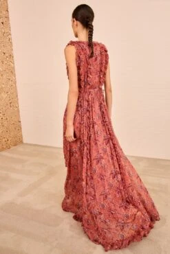 ULLA JOHNSON Aida Cascading Ruffle Gown - Oleander 7 ULLA JOHNSON Aida Cascading Ruffle Gown - Oleander -ULLA JOHNSON Outlet ULLAJOHNSON AidaCascadingRuffleGown OLEANDER PS260126 04