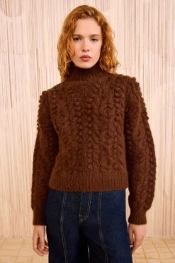 ULLA JOHNSON Albia Alpaca Knit Pullover - Walnut