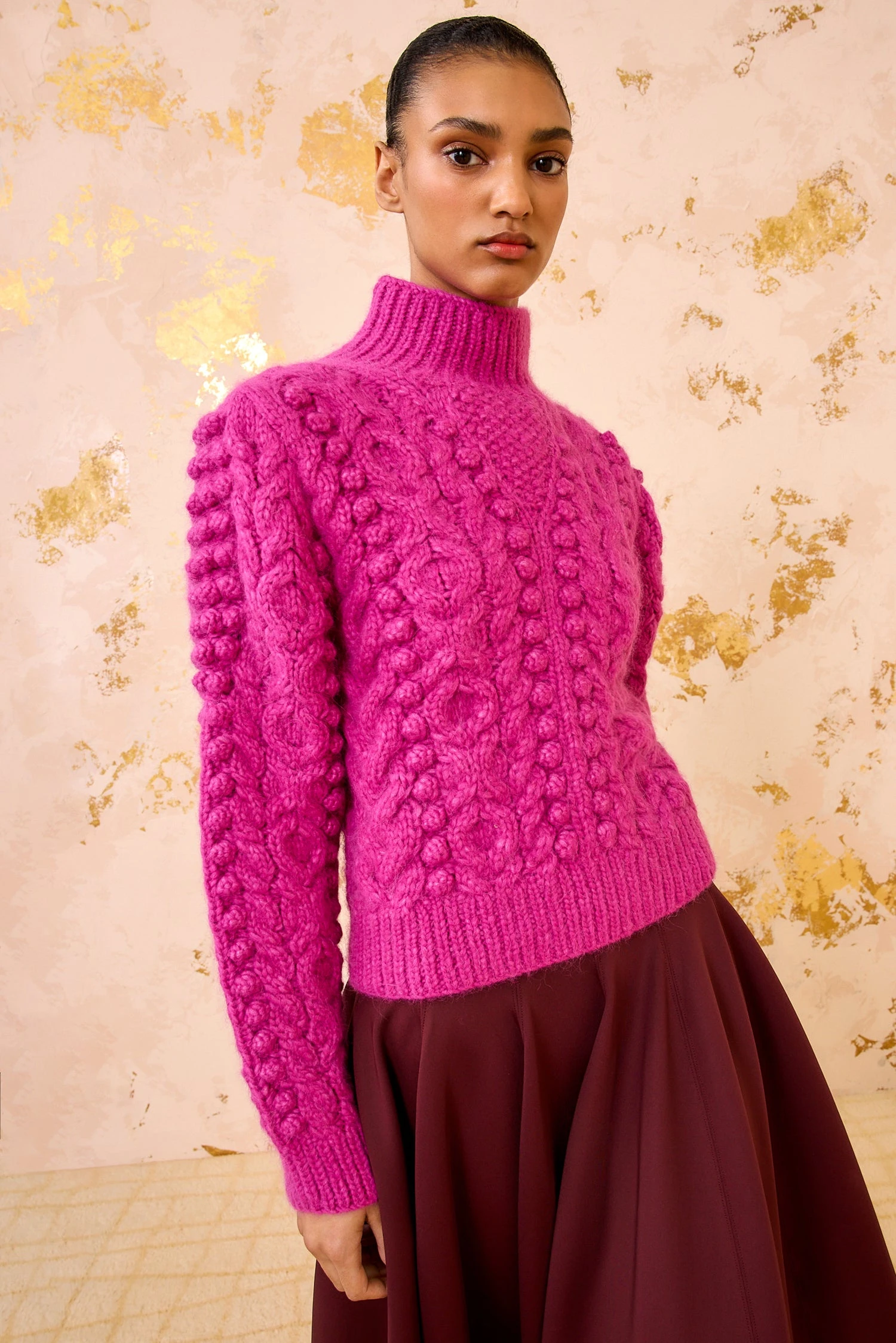 ULLA JOHNSON Albia Alpaca Knit Pullover - Rose 3 ULLA JOHNSON Albia Alpaca Knit Pullover - Rose - Image 3