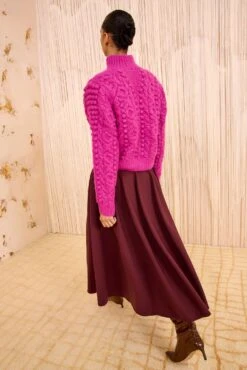 ULLA JOHNSON Albia Alpaca Knit Pullover - Rose 10 ULLA JOHNSON Albia Alpaca Knit Pullover - Rose -ULLA JOHNSON Outlet ULLAJOHNSON AlbiaAlpacaKnitPullover ROSE FA250715 04