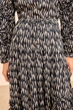 ULLA JOHNSON Alexandra Ruffled Cotton Midi Skirt - Graphite 7 ULLA JOHNSON Alexandra Ruffled Cotton Midi Skirt - Graphite -ULLA JOHNSON Outlet ULLAJOHNSON AlexandraRuffledCottonMidiSkirt GRAPHITE PS260328 03