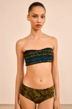 ULLA JOHNSON Amalfi Mid Rise Bikini Bottom - Olive Flora -ULLA JOHNSON Outlet ULLAJOHNSON AmalfiMidRiseBikiniBottom OLIVEFLORA PS261713 03