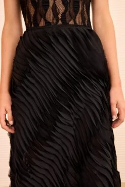 ULLA JOHNSON Amiko Midi Skirt - Noir -ULLA JOHNSON Outlet ULLAJOHNSON AmikoChiffonMidiSkirt NOIR PS260309 03 fef7d7e4 aa9a 41e1 9818 a82aec791599