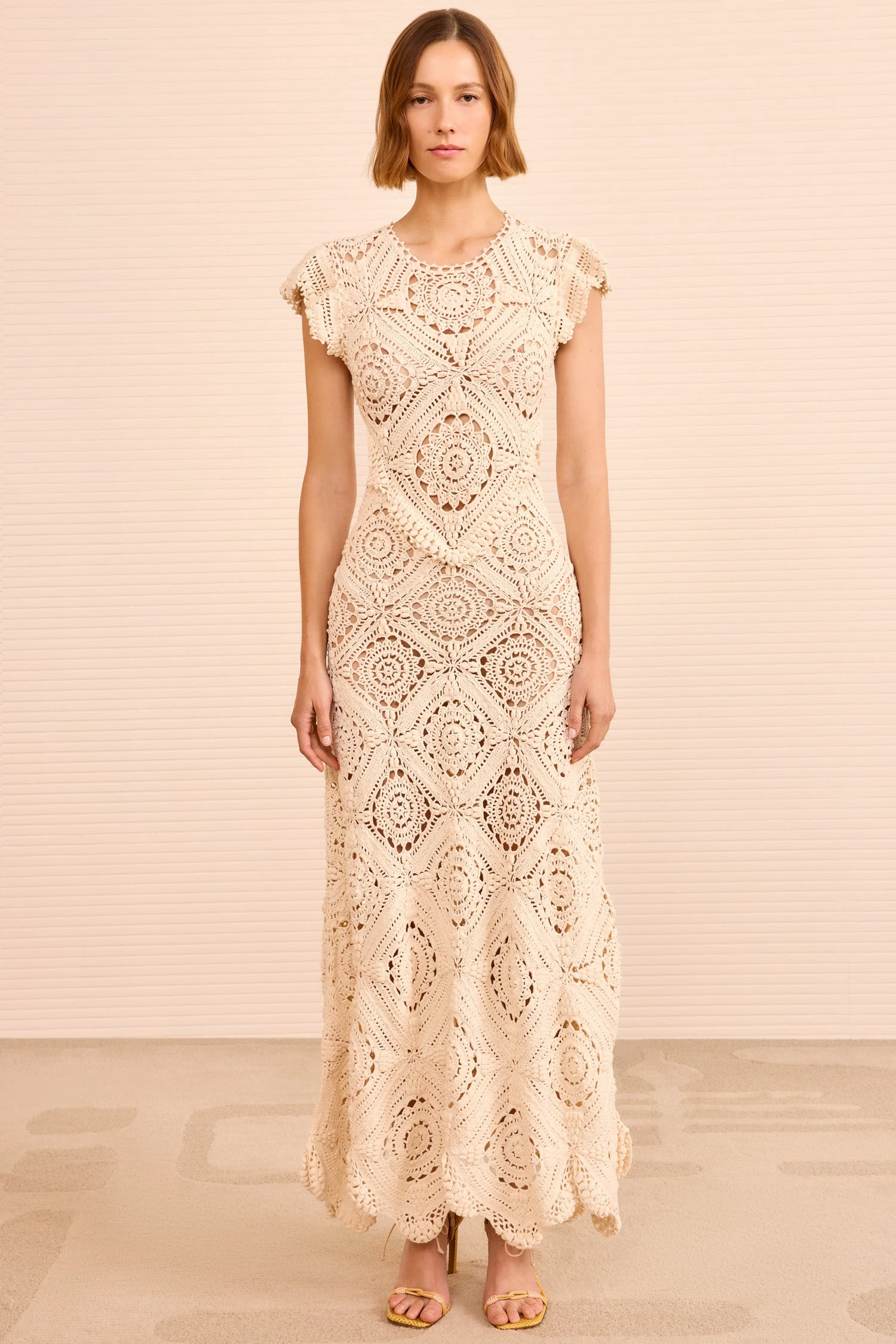 ULLA JOHNSON Annalisa Hand Crochet Dress - Cowrie 3 ULLA JOHNSON Annalisa Hand Crochet Dress - Cowrie - Image 3