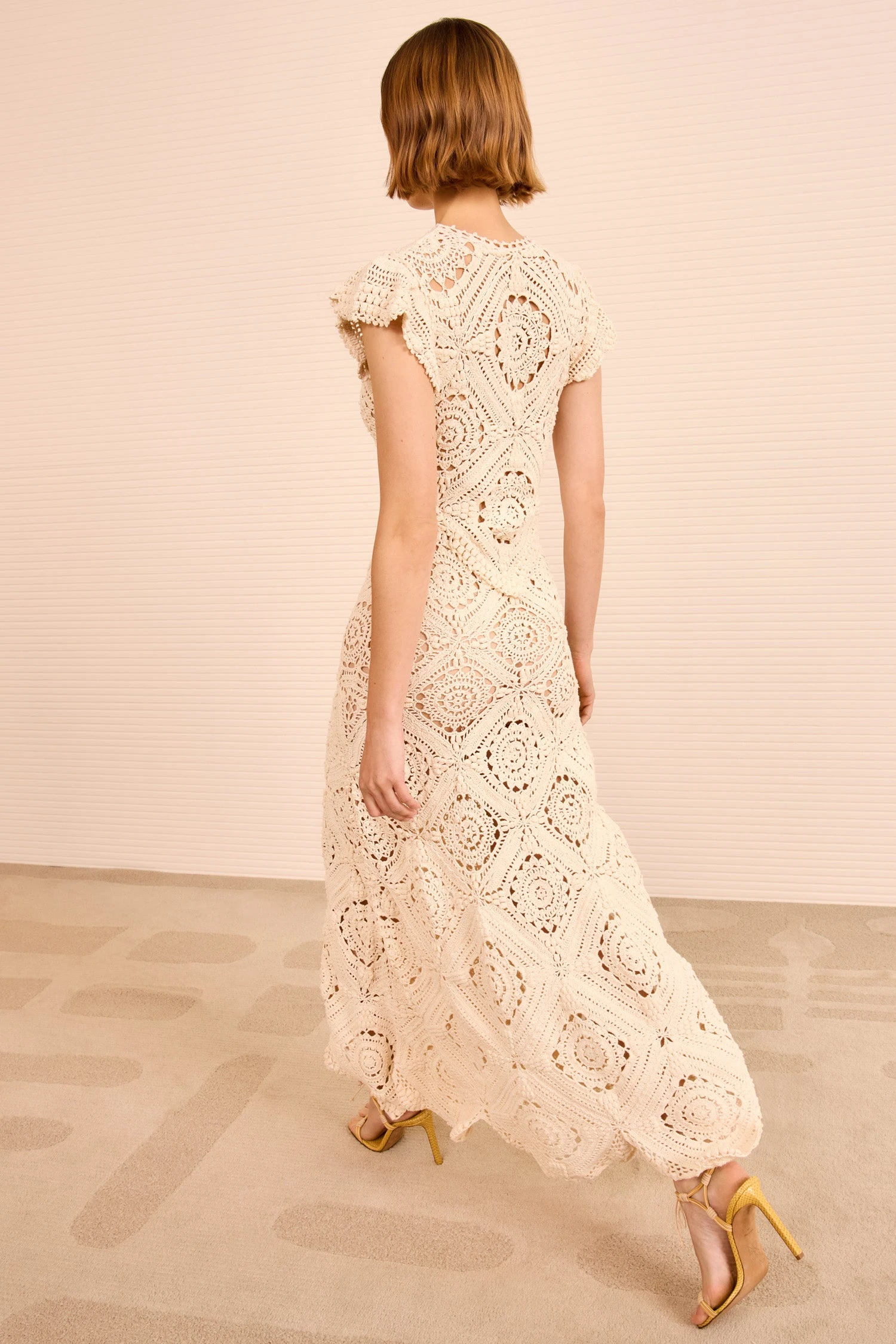 ULLA JOHNSON Annalisa Hand Crochet Dress - Cowrie 4 ULLA JOHNSON Annalisa Hand Crochet Dress - Cowrie - Image 4