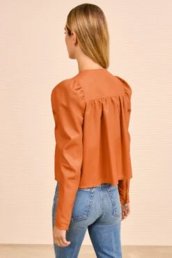 ULLA JOHNSON Anouk Zip Up Leather Jacket - Sienna -ULLA JOHNSON Outlet ULLAJOHNSON AnoukZipUpLeatherJacket SIENNA PS260506 04 e8a28ccf db57 47a8 8ed9 806e1c86e621