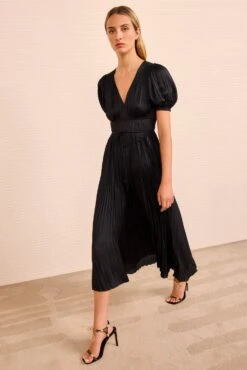 ULLA JOHNSON Audra Puff Sleeve Dress - Noir