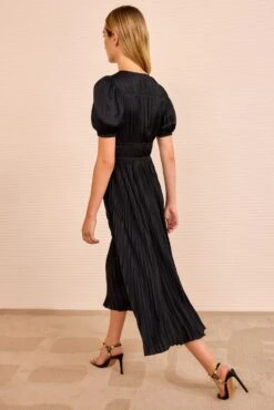 ULLA JOHNSON Audra Puff Sleeve Dress - Noir -ULLA JOHNSON Outlet ULLAJOHNSON AudraPuffSleeveDress NOIR PS260101 04