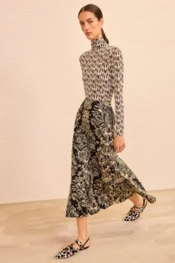 ULLA JOHNSON Aurelia Jersey Long Sleeve Turtleneck - Silhouette -ULLA JOHNSON Outlet ULLAJOHNSON AureliaJerseyLongSleeveTurtleneck SILHOUETTE PS260817 04