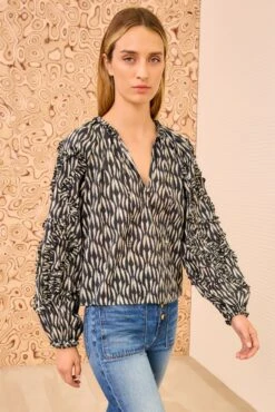 ULLA JOHNSON Azrou Cotton Long Sleeve Blouse - Graphite -ULLA JOHNSON Outlet ULLAJOHNSON AzrouCottonLongSleeveBlouse GRAPHITE PS260235 03 7fffdfb7 4609 4197 9880 5df263c81f9f