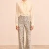 ULLA JOHNSON Blanca Straight Leg Pant - Flax