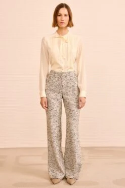 ULLA JOHNSON Blanca Straight Leg Pant - Flax