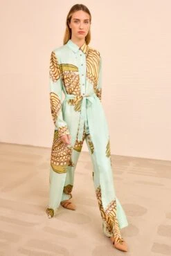ULLA JOHNSON Bricolage Belted Jumpsuit - Water Blossoms