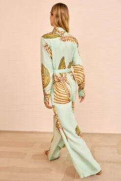 ULLA JOHNSON Bricolage Belted Jumpsuit - Water Blossoms -ULLA JOHNSON Outlet ULLAJOHNSON BricolageSilkLongSleeveJumpsuit WATERBLOSSOMS PS260412 05