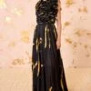 ULLA JOHNSON Byzantine Handpainted Silk Backless Gown - Gild